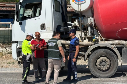 Muğla’da beton mikserlerine sıkı denetim