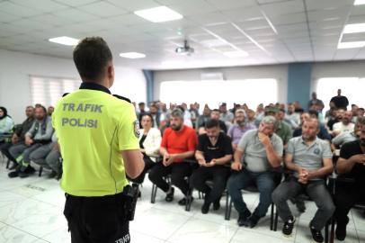Kayseri Melikgazi'den saha çalışanlarına trafik eğitimi